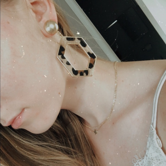 Armora’s | Ivory Cheetah Print Earrings - Picture 3 of 3